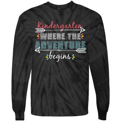 Kindergarten Back To School Adventure  Tie-Dye Long Sleeve Shirt