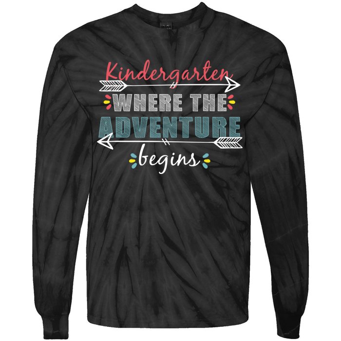 Kindergarten Back To School Adventure  Tie-Dye Long Sleeve Shirt