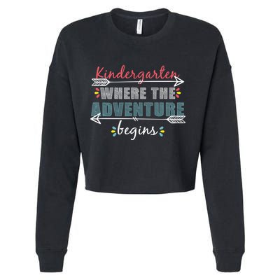 Kindergarten Back To School Adventure  Cropped Pullover Crew