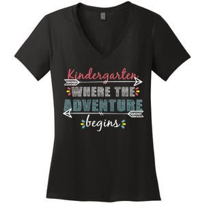 Kindergarten Back To School Adventure  Women's V-Neck T-Shirt