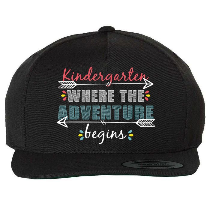 Kindergarten Back To School Adventure  Wool Snapback Cap