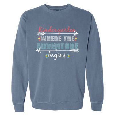 Kindergarten Back To School Adventure  Garment-Dyed Sweatshirt