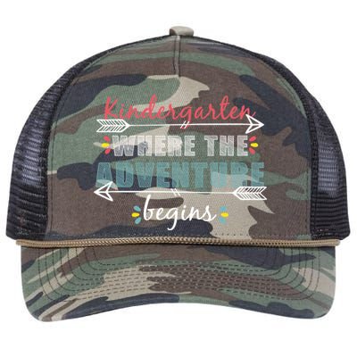 Kindergarten Back To School Adventure  Retro Rope Trucker Hat Cap