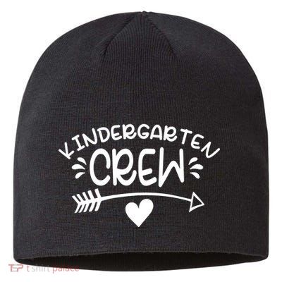 Kindergarten Crew Arrow Hear Simple Logo Sustainable Beanie