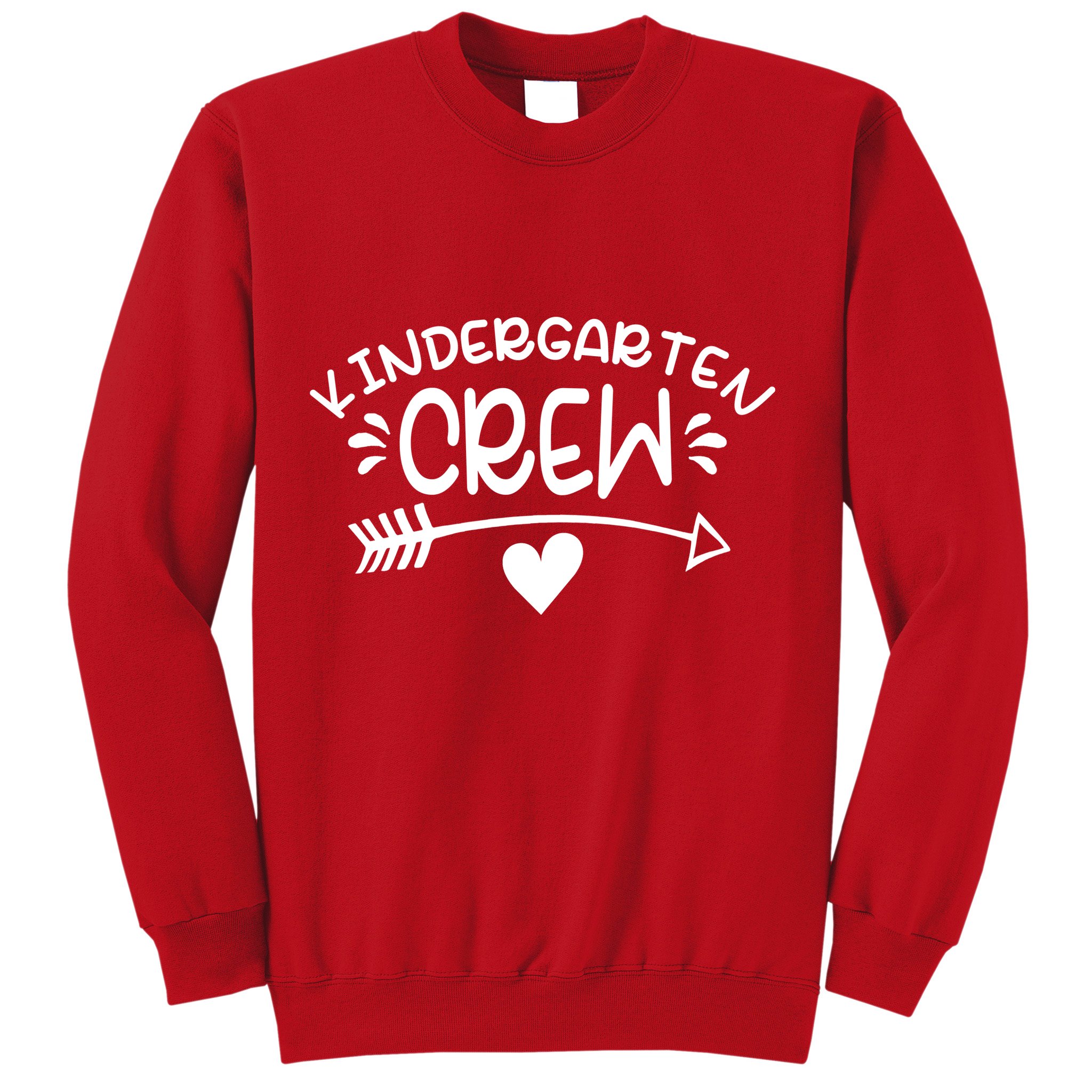 Kindergarten Crew Arrow Hear Simple Logo Sweatshirt