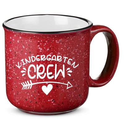 Kindergarten Crew Arrow Hear Simple Logo 15oz Campfire Ceramic Mug