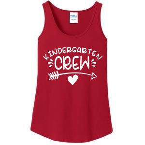 Kindergarten Crew Arrow Hear Simple Logo Ladies Essential Tank