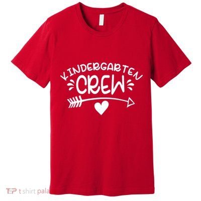 Kindergarten Crew Arrow Hear Simple Logo Premium T-Shirt