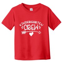 Kindergarten Crew Arrow Hear Simple Logo Toddler T-Shirt