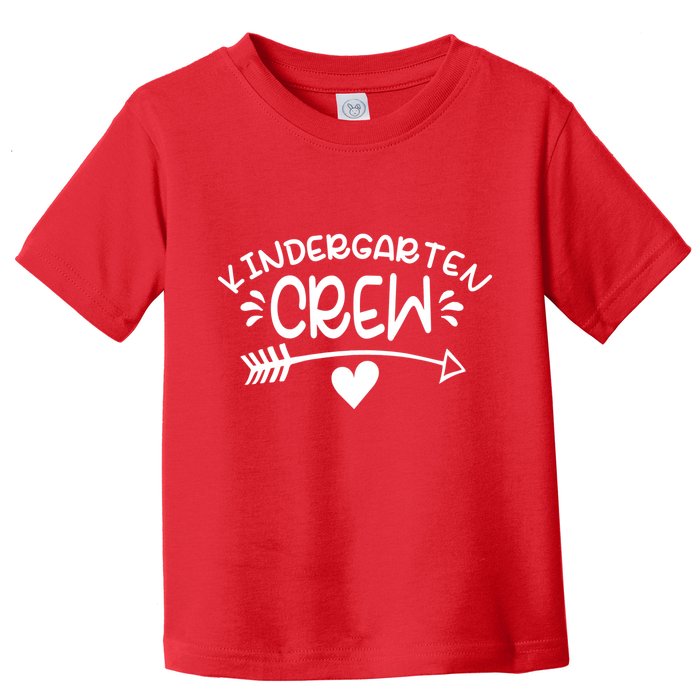 Kindergarten Crew Arrow Hear Simple Logo Toddler T-Shirt