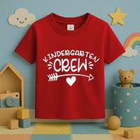 Kindergarten Crew Arrow Hear Simple Logo Toddler T-Shirt
