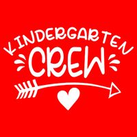Kindergarten Crew Arrow Hear Simple Logo Toddler T-Shirt