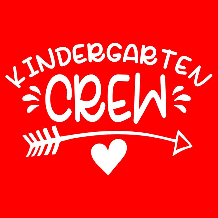 Kindergarten Crew Arrow Hear Simple Logo Toddler T-Shirt