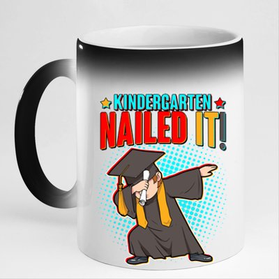 Kindergarten Graduate Nailed It 11oz Black Color Changing Mug