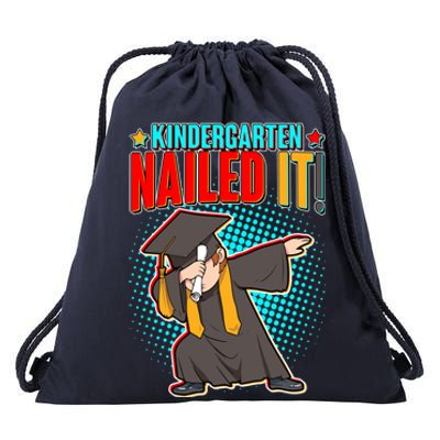 Kindergarten Graduate Nailed It Drawstring Bag