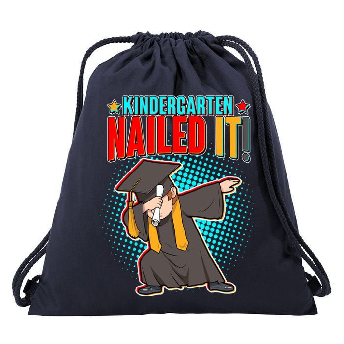 Kindergarten Graduate Nailed It Drawstring Bag