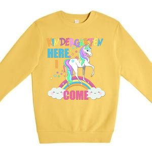 Kindergarten Here I Come Magical Unicorn Premium Crewneck Sweatshirt