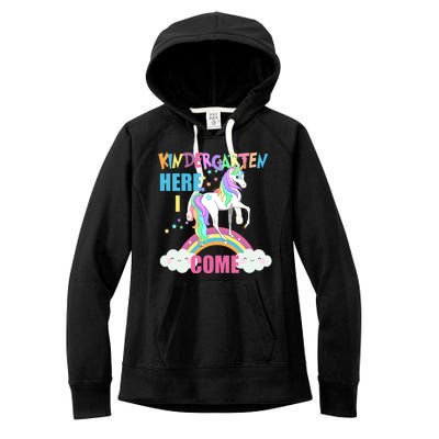 Kindergarten Here I Come Magical Unicorn Women's Fleece Hoodie