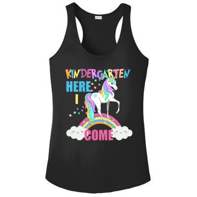 Kindergarten Here I Come Magical Unicorn Ladies PosiCharge Competitor Racerback Tank