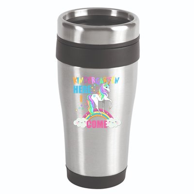 Kindergarten Here I Come Magical Unicorn 16oz Travel Tumbler