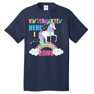 Kindergarten Here I Come Magical Unicorn Tall T-Shirt