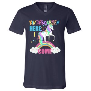 Kindergarten Here I Come Magical Unicorn V-Neck T-Shirt