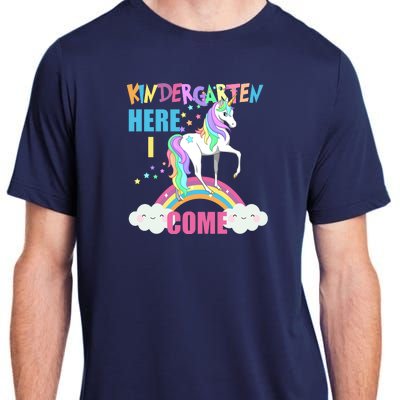 Kindergarten Here I Come Magical Unicorn Adult ChromaSoft Performance T-Shirt