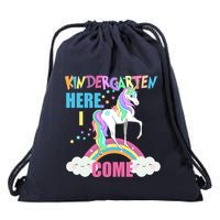 Kindergarten Here I Come Magical Unicorn Drawstring Bag