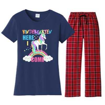 Kindergarten Here I Come Magical Unicorn Women's Flannel Pajama Set