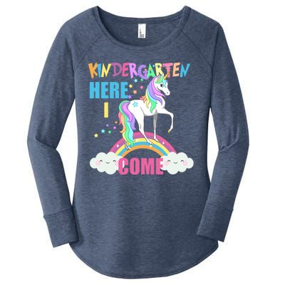 Kindergarten Here I Come Magical Unicorn Women's Perfect Tri Tunic Long Sleeve Shirt