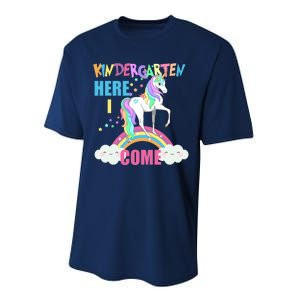 Kindergarten Here I Come Magical Unicorn Performance Sprint T-Shirt