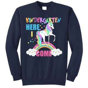 Kindergarten Here I Come Magical Unicorn Tall Sweatshirt