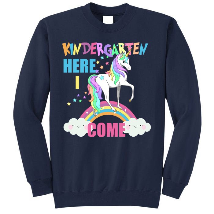 Kindergarten Here I Come Magical Unicorn Tall Sweatshirt