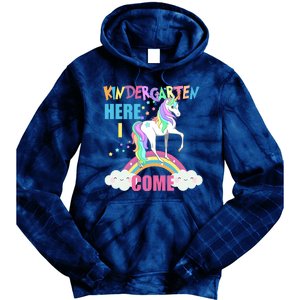 Kindergarten Here I Come Magical Unicorn Tie Dye Hoodie