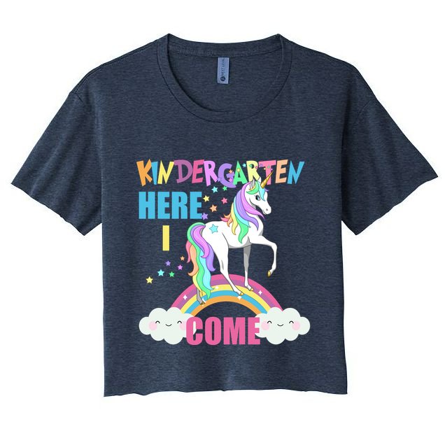 Kindergarten Here I Come Magical Unicorn Crop Top