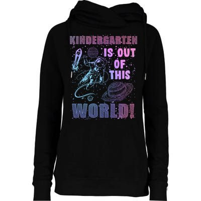 Kindergarten Is Out Of This World Womens Funnel Neck Pullover Hood
