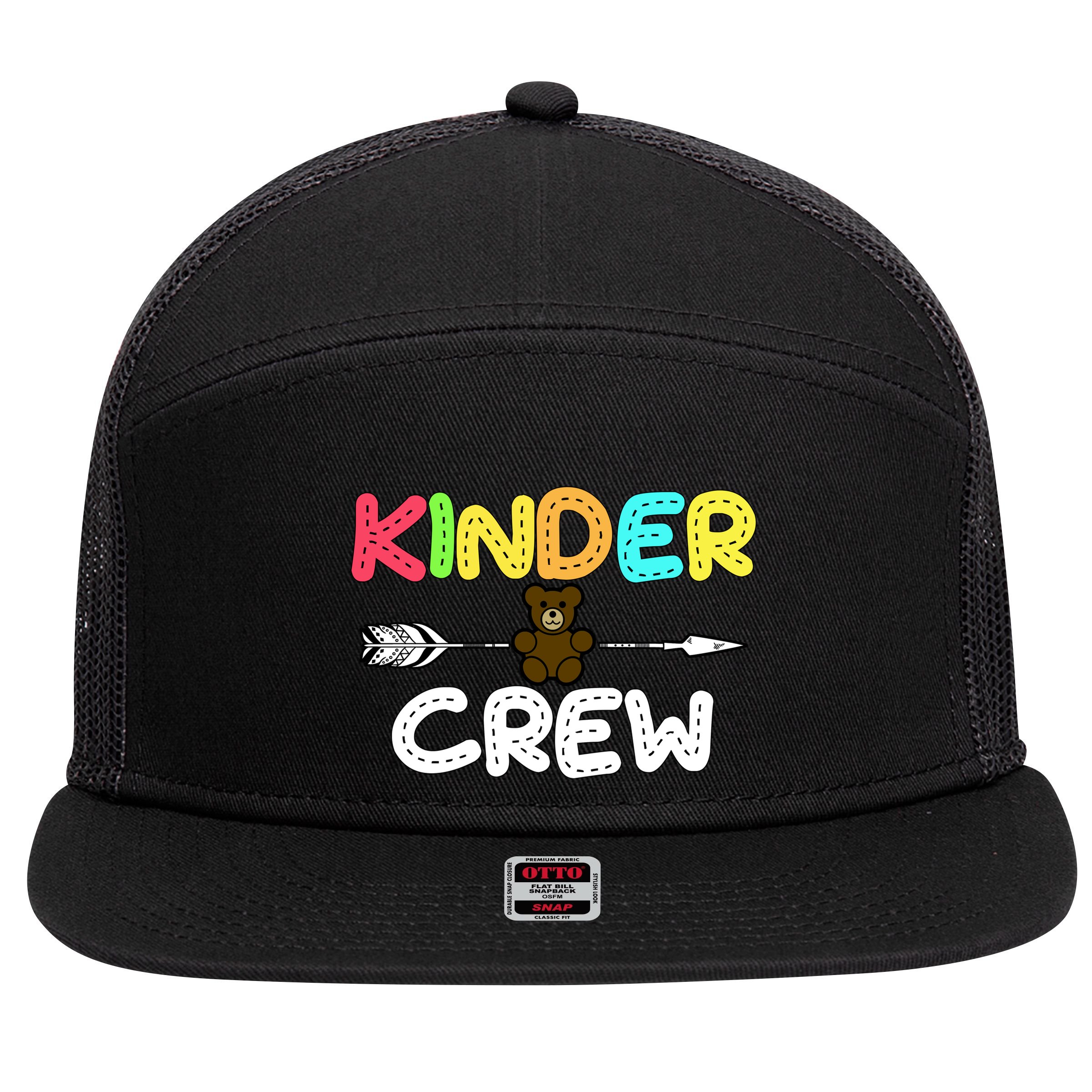 Kindergarten Kinder Crew Arrow 7 Panel Mesh Trucker Snapback Hat