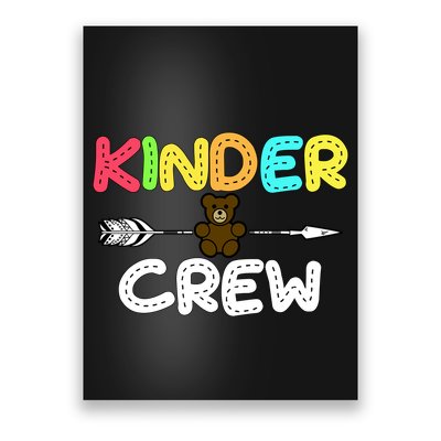 Kindergarten Kinder Crew Arrow Poster
