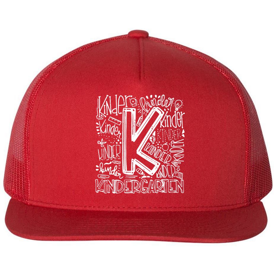 Kindergarten Mash-Up Flat Bill Trucker Hat