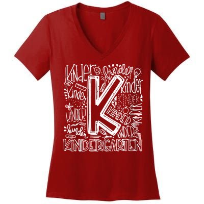 Kindergarten Mash-Up Women's V-Neck T-Shirt