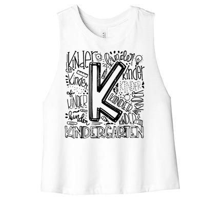 Kindergarten Mash-Up Women's Racerback Cropped Tank