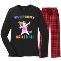 Kindergarten Nailed It Women's Long Sleeve Flannel Pajama Set 