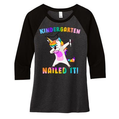 Kindergarten Nailed It Women's Tri-Blend 3/4-Sleeve Raglan Shirt