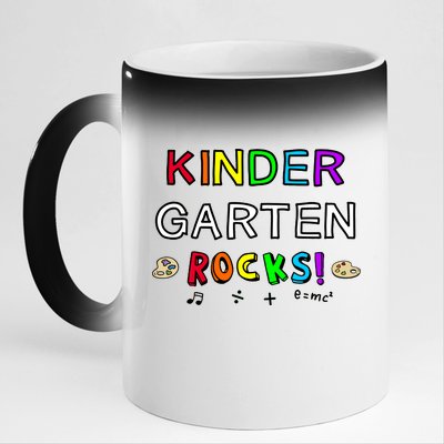 Kindergarten Rocks 11oz Black Color Changing Mug