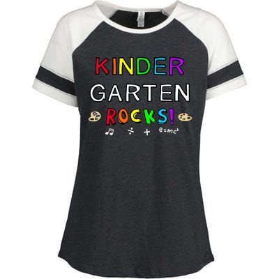 Kindergarten Rocks Enza Ladies Jersey Colorblock Tee