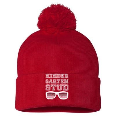 Kindergarten Stud Pom Pom 12in Knit Beanie