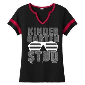 Kindergarten Stud Funny School Ladies Halftime Notch Neck Tee