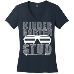 Kindergarten Stud Funny School Women's V-Neck T-Shirt