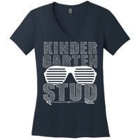 Kindergarten Stud Funny School Women's V-Neck T-Shirt