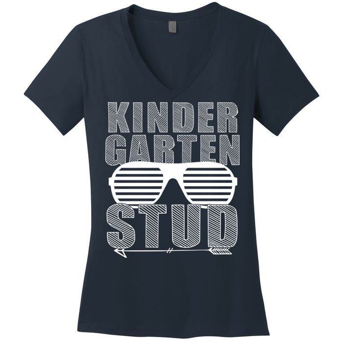 Kindergarten Stud Funny School Women's V-Neck T-Shirt